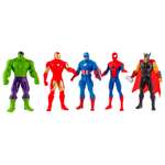 Набор KiddiePlay Пять фигурок Марвел с движущимися конечностями 10см
