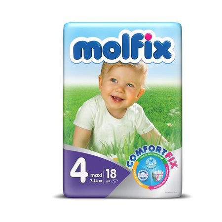 Подгузники Molfix Comfortfix 4 (7-14 кг) 18 шт.