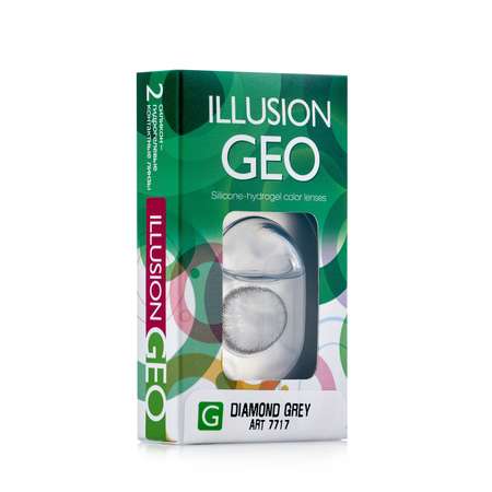Контактные линзы ILLUSION diamond grey на 1 месяц -2.50/8.6 2 шт