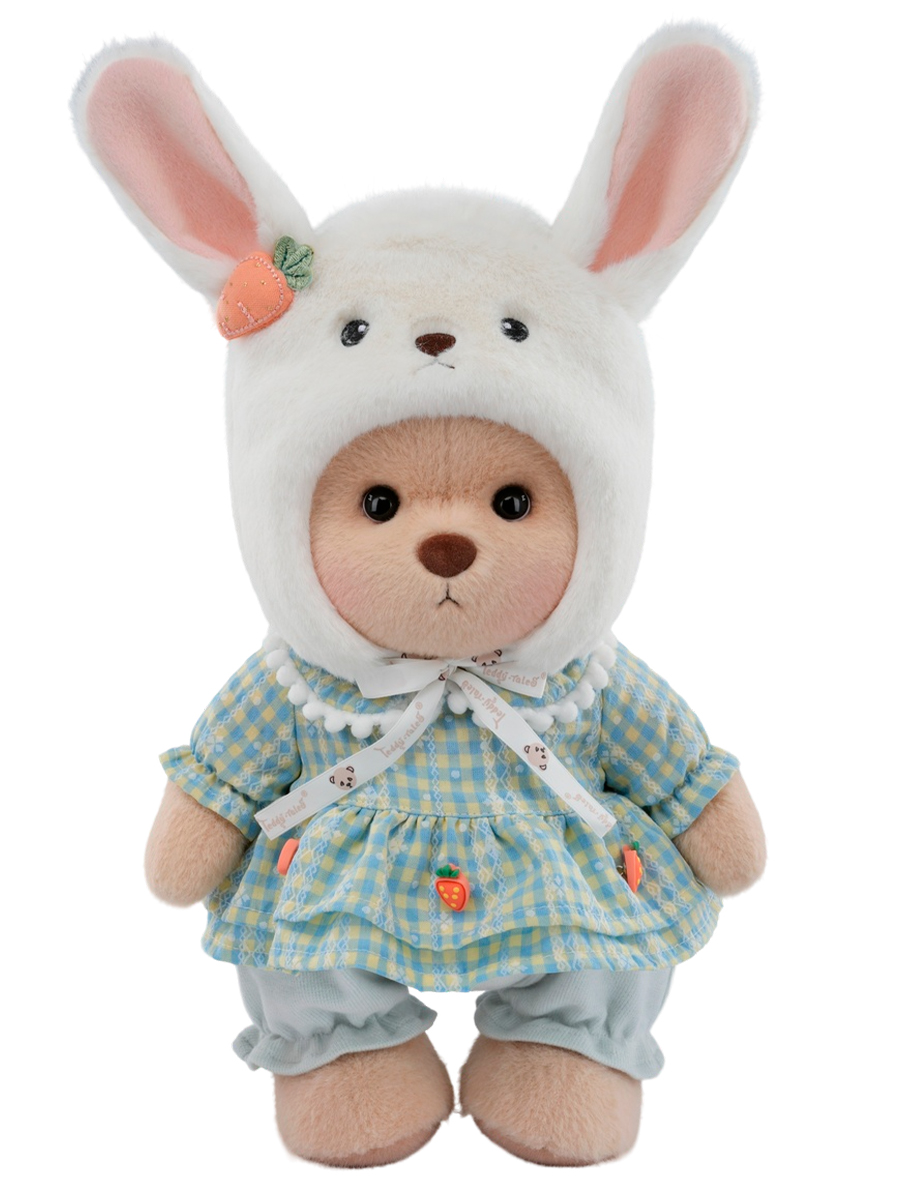Мягкая игрушка TeddyTales Медвежонок в шапочке-зайке M - фото 2