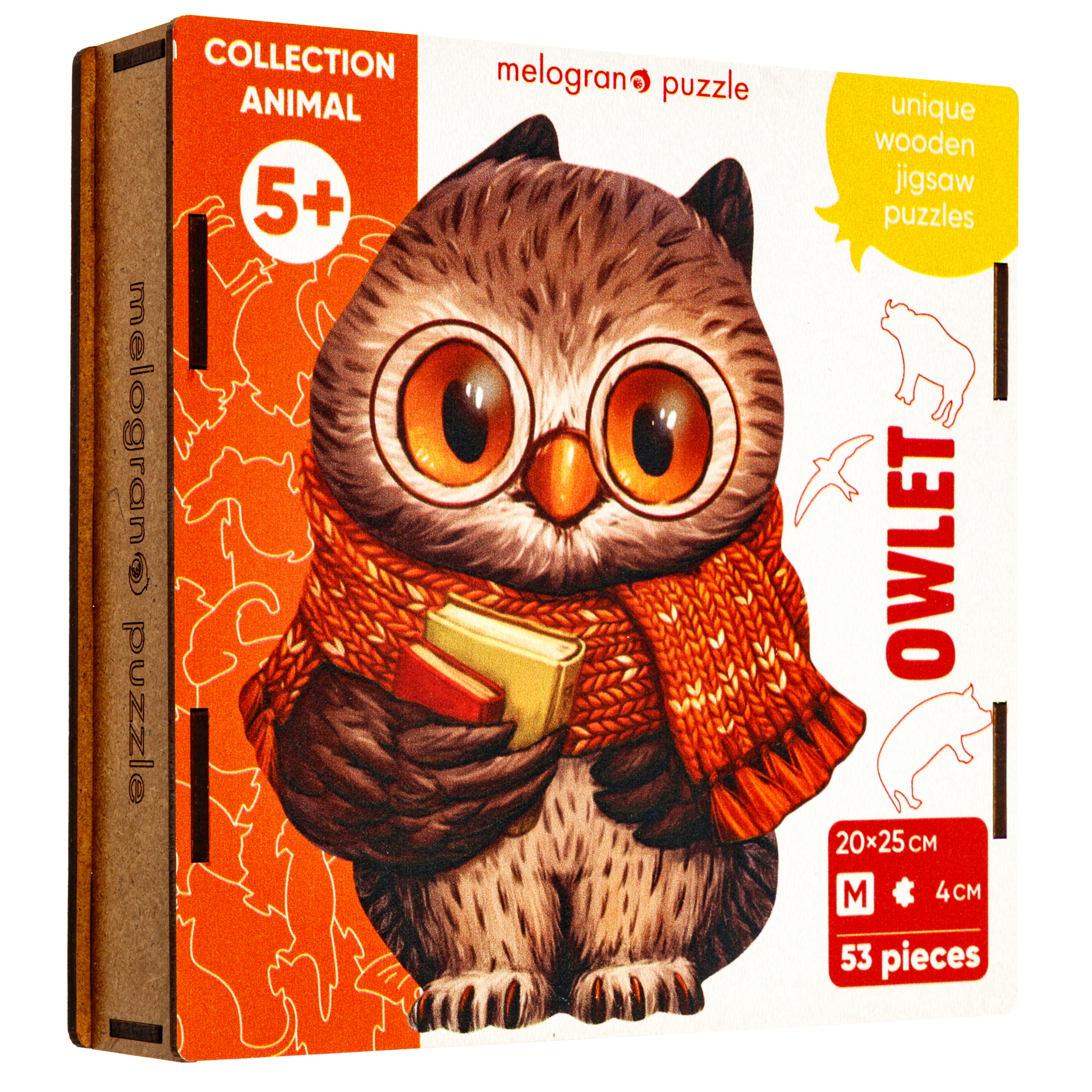 Пазл 1TOY с животными Совенок деревянный - фото 7