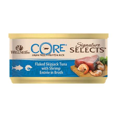 Корм влажный для кошек Wellness CORE Core 79г с тунцом и креветками