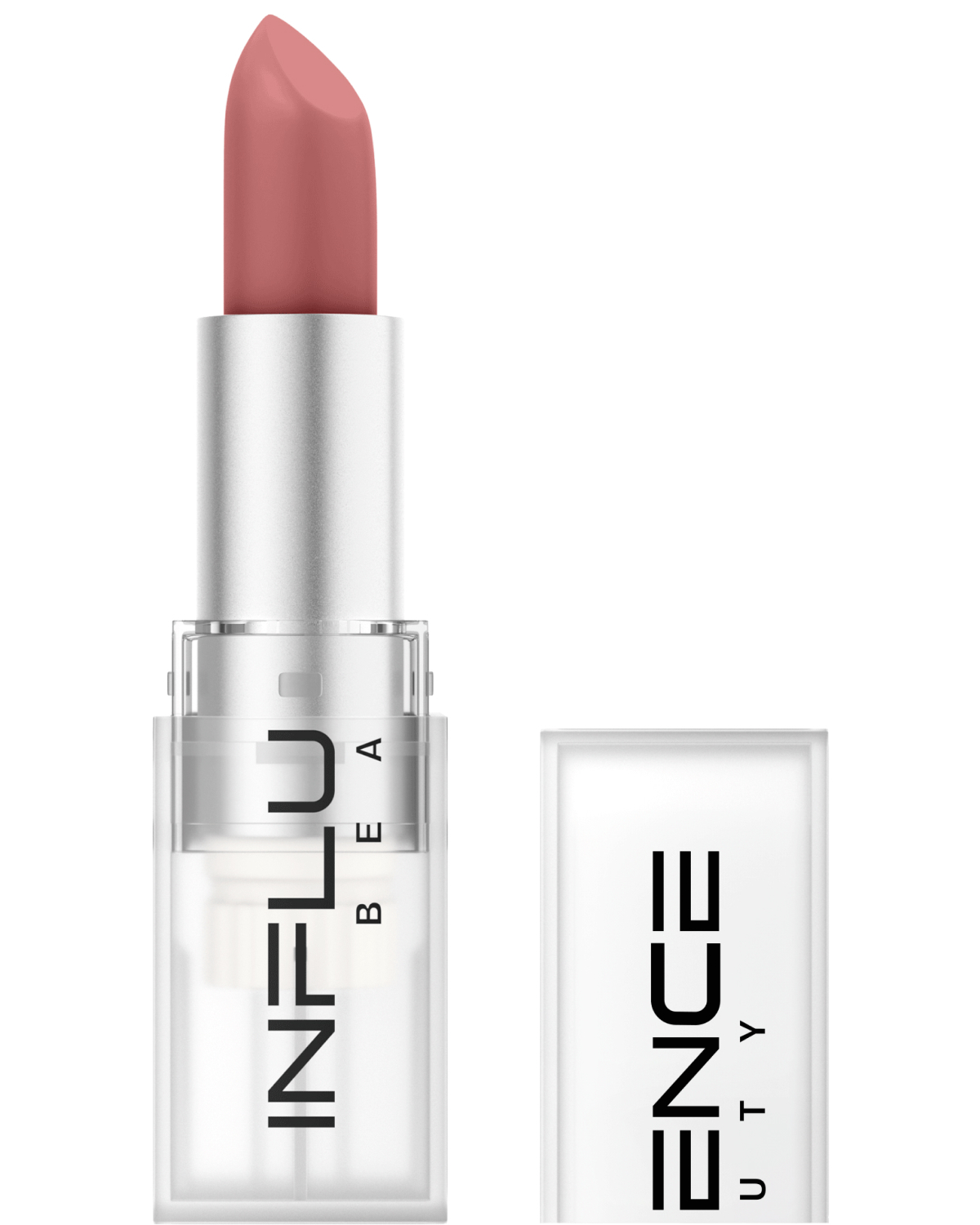 Помада стик для губ Influence Beauty Influence сатиновая полуматовый финиш тон 04 нюд бежево-розовый 4г - фото 1