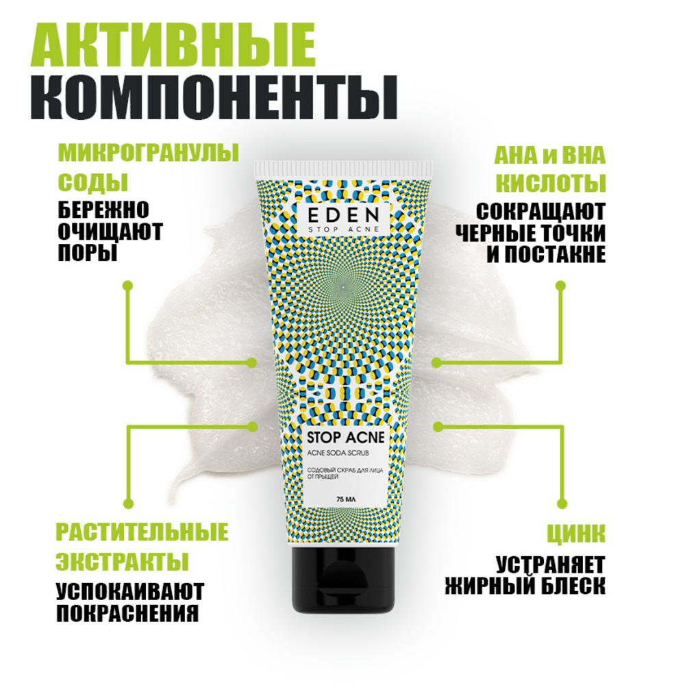 Скраб EDEN Stop Acne 75 мл - фото 6