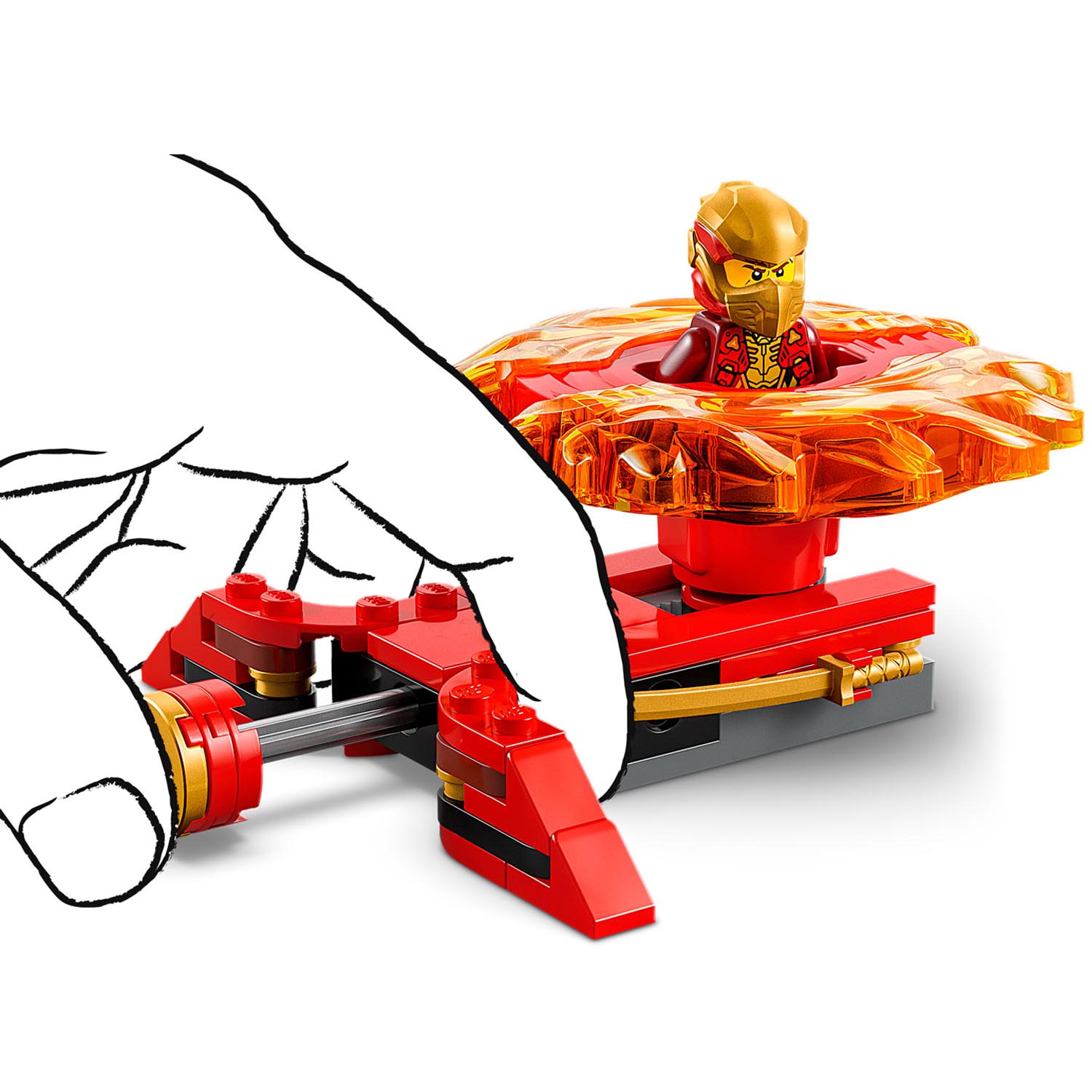 Конструктор LEGO NINJAGO Спиннер Кружитцу Дракона Кая 54 дет. - фото 10