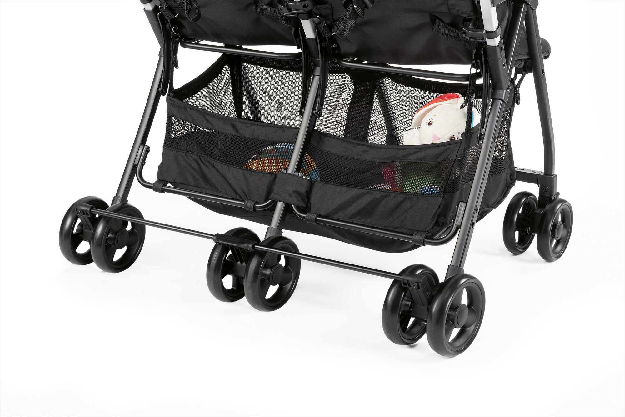 Коляска прогулочная для двойни Chicco Ohlala Twin Black Night черный - фото 13