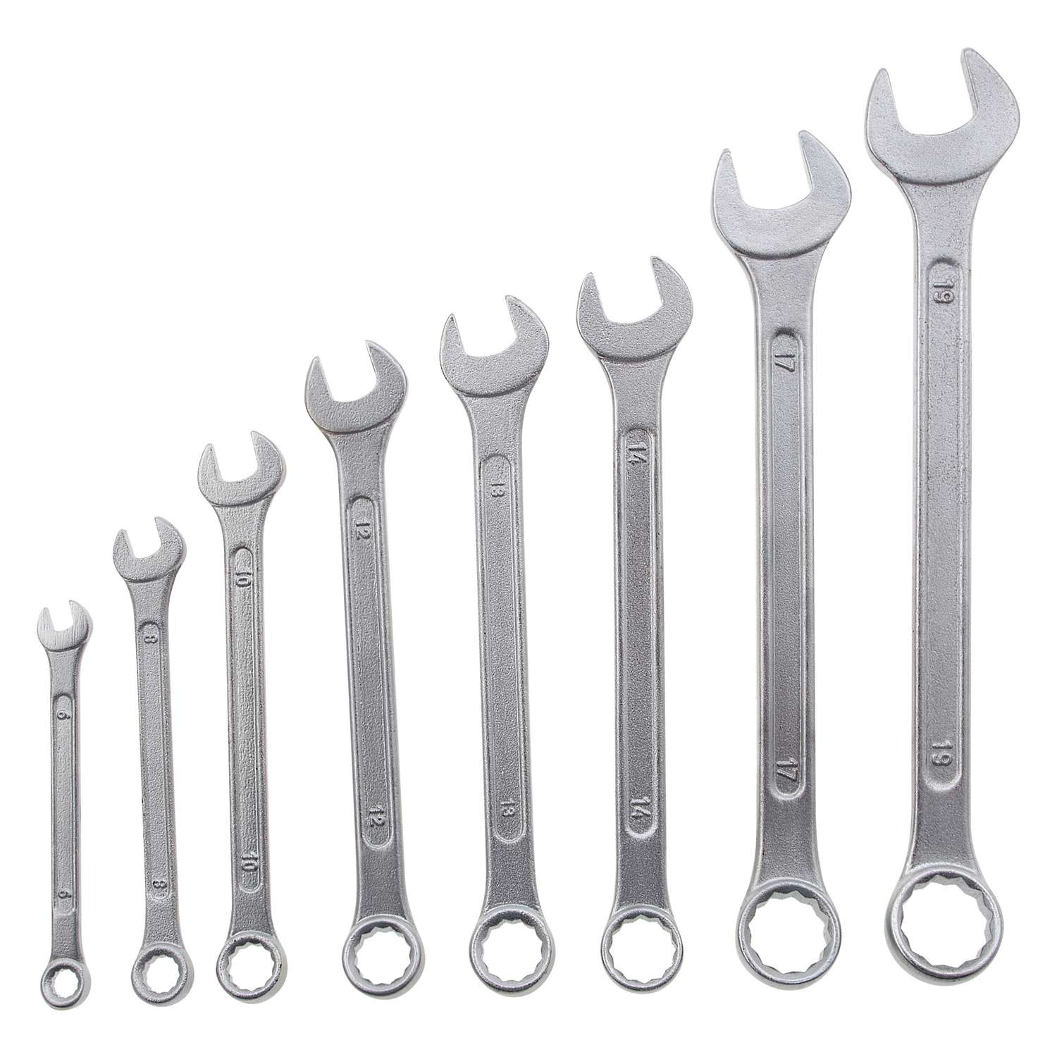 Набор ключей комбинированных Sparta хромированные 6-19мм 8шт - фото 1