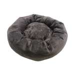 Лежанка для животных Homepet Plush ватрушка 52*52*14см Графит
