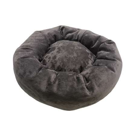 Лежанка для животных Homepet Plush ватрушка 52*52*14см Графит
