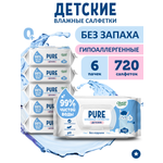 Влажные салфетки Свежая нота 6 упак. 720 шт.