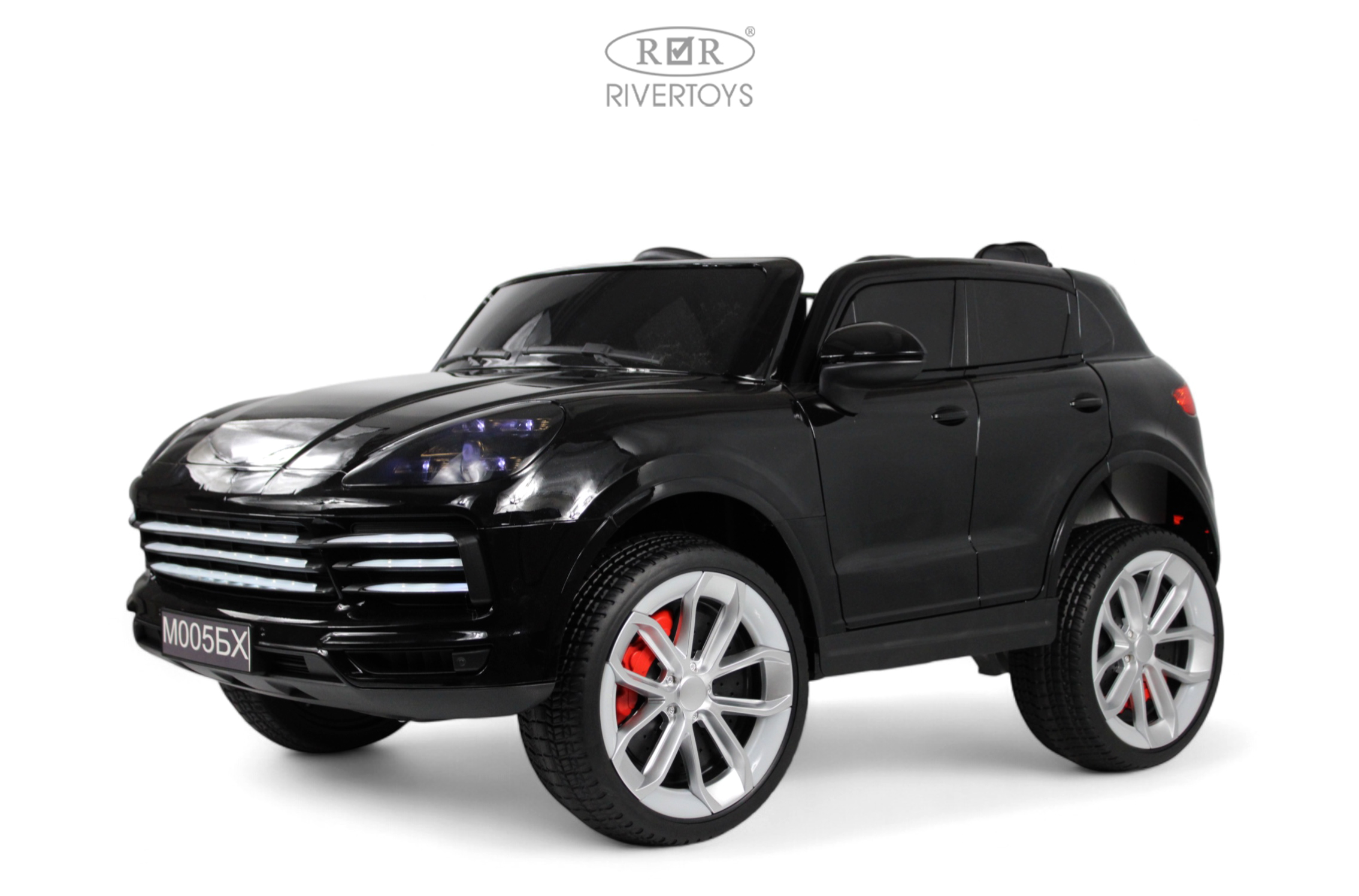 Электромобиль RIVERTOYS М005БХ-BLACK-GLANEC С пультом ДУ - фото 1