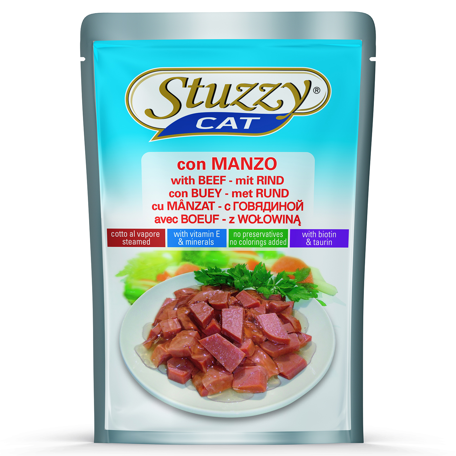 Корм для кошек Stuzzy с говядиной консервированный 100г - фото 1