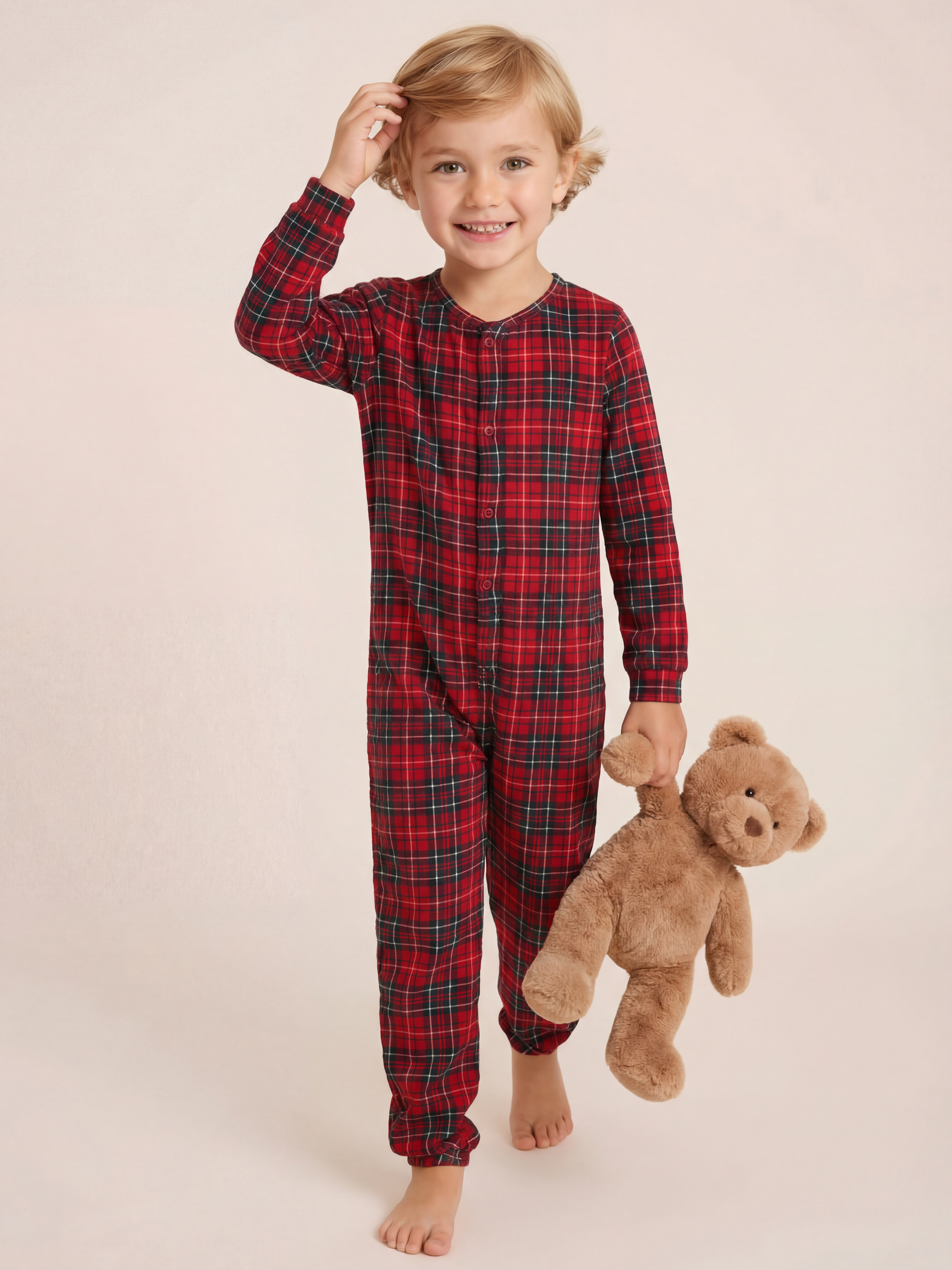 Пижама Веселый малыш 153/17/Клетка кр - фото 1