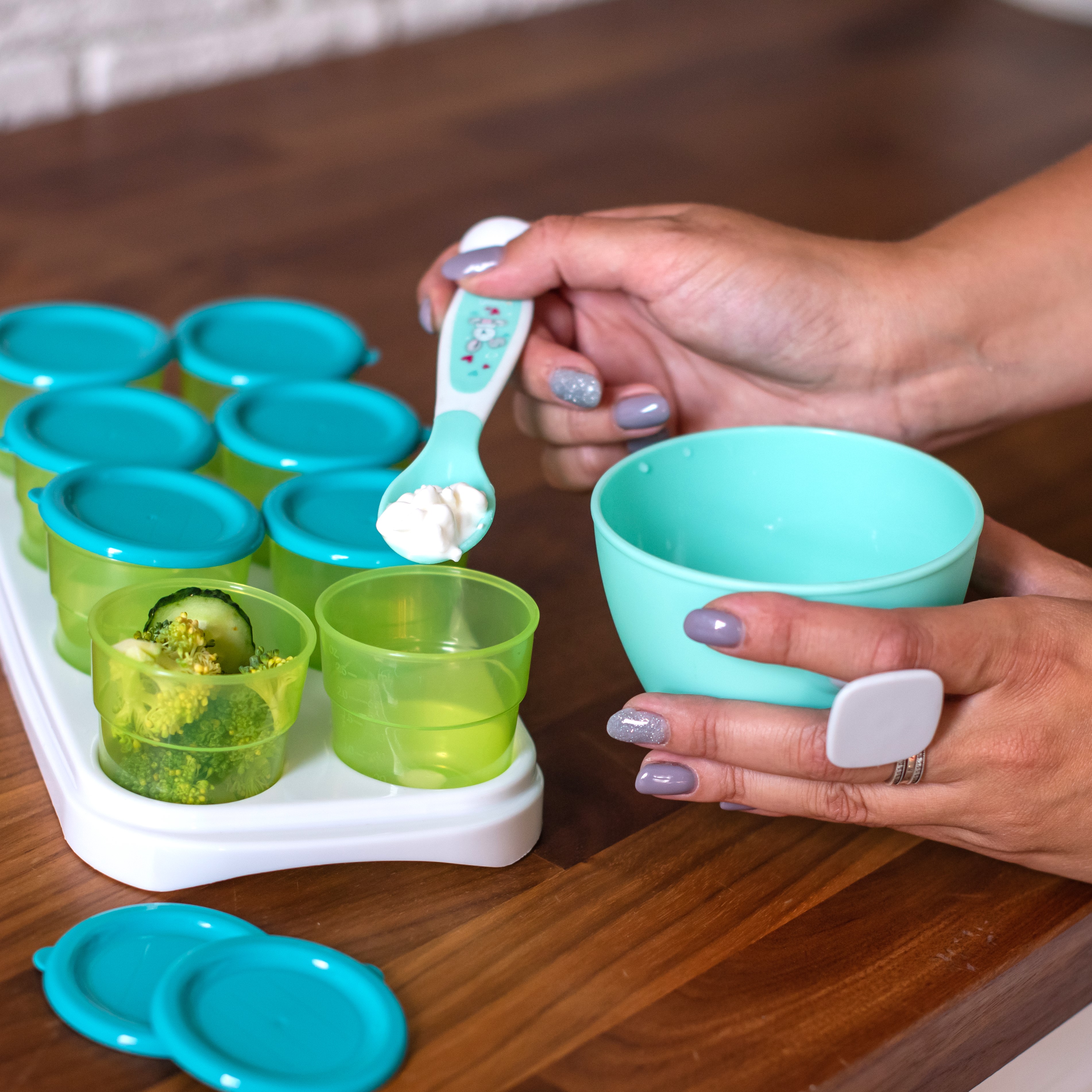 Ложка Uviton и вилка на присоске 5 мл 2 предм. в ассортименте - фото 8