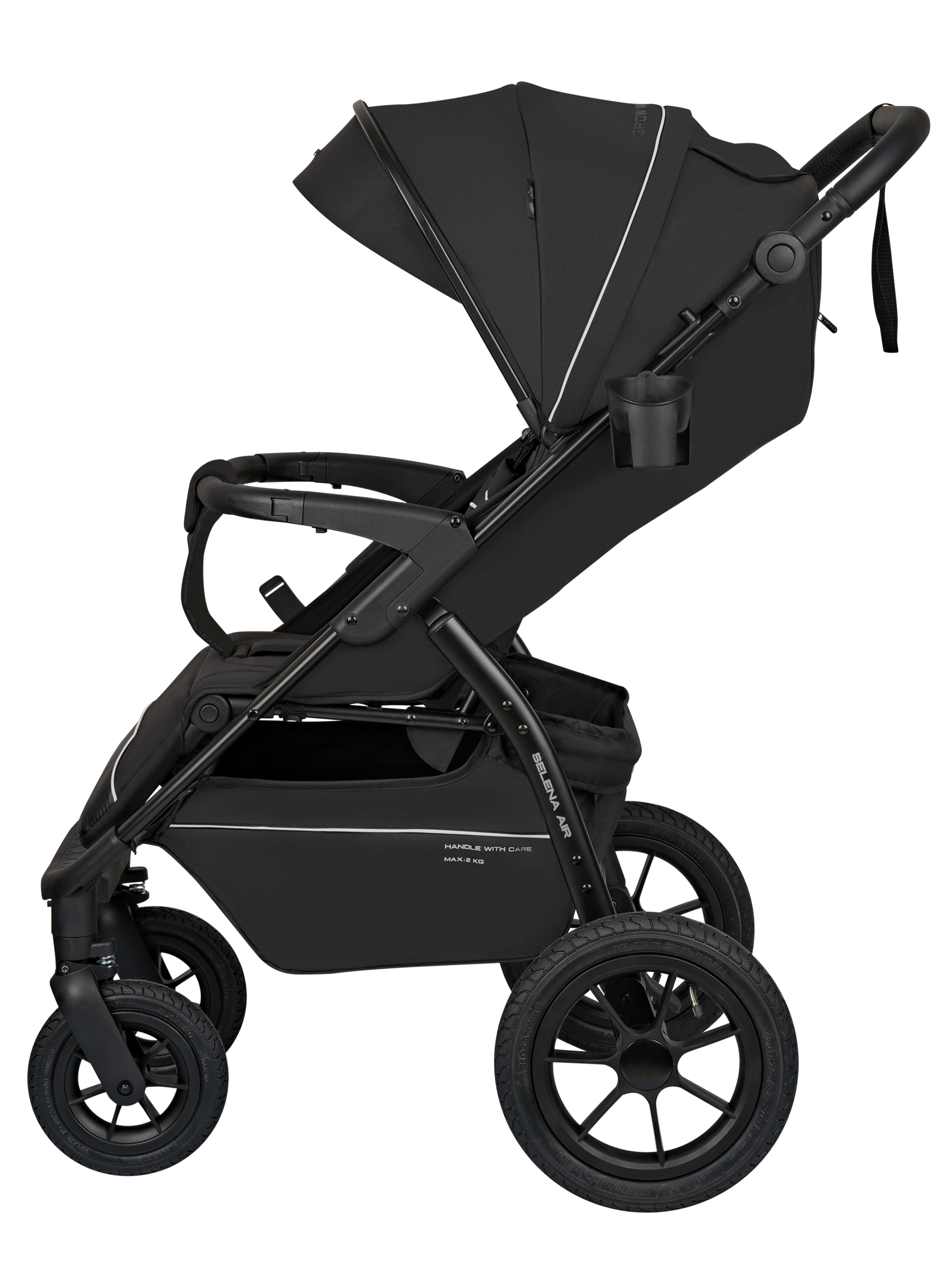Коляска прогулочная JOVOLA Selena Air new черный - фото 6