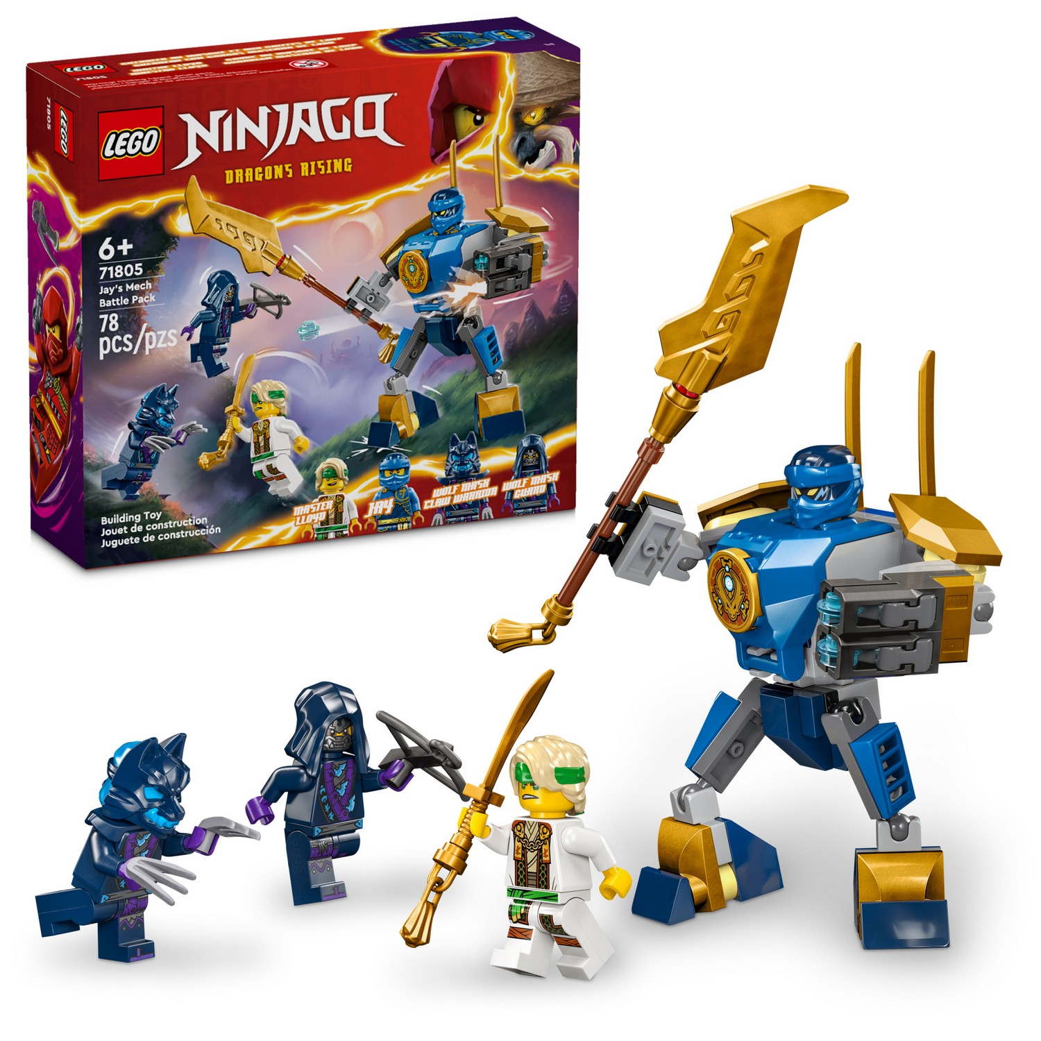 Конструктор LEGO NINJAGO Боевой набор меха Джея - фото 1