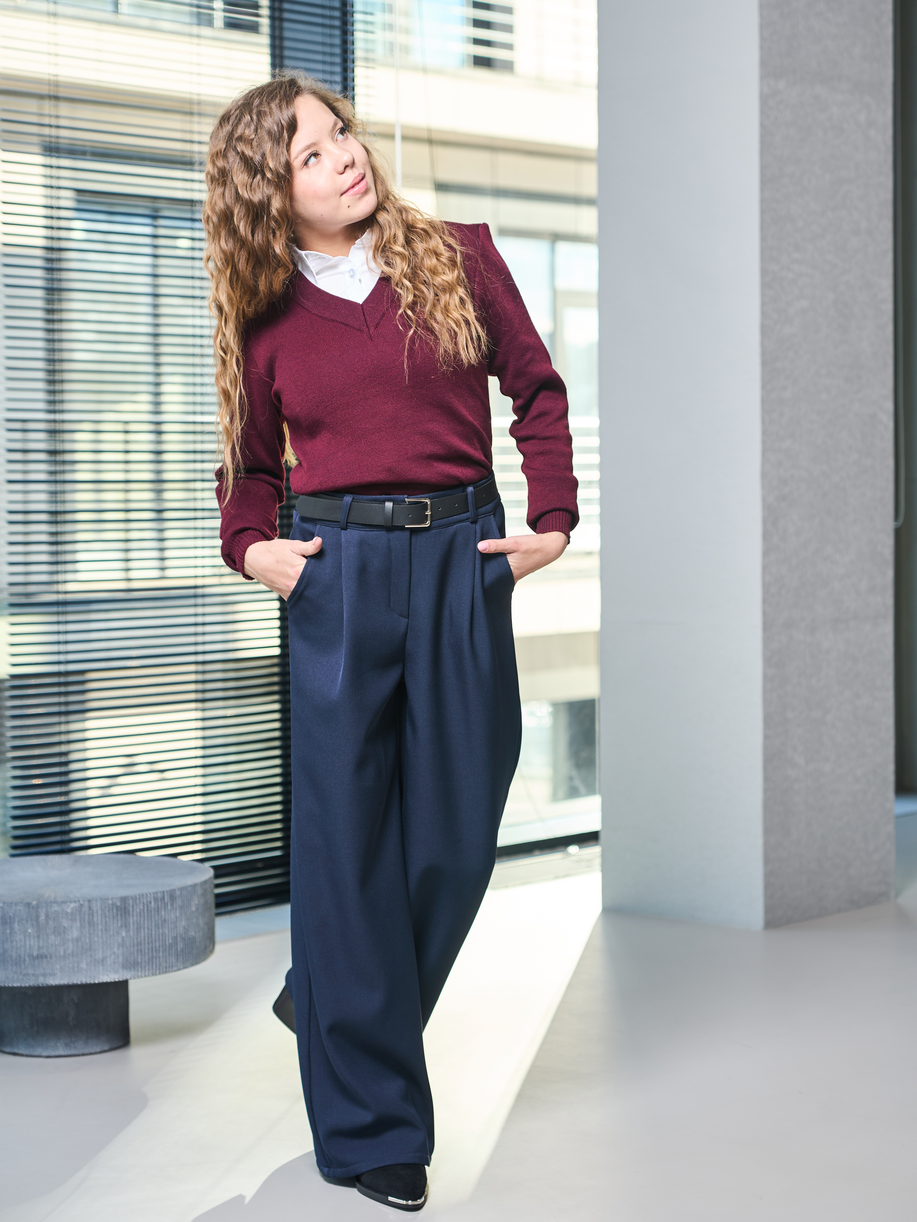 Брюки-палаццо СИНЯЯ МОДА WF501-H39 - фото 17