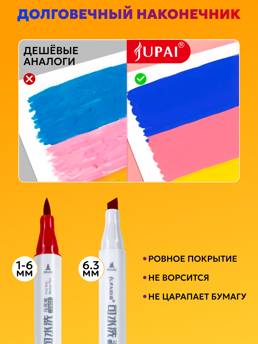 Скетчмаркеры Jupai 60 шт. - фото 6
