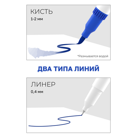 Маркеры DENKSY двусторонний 24 цв.