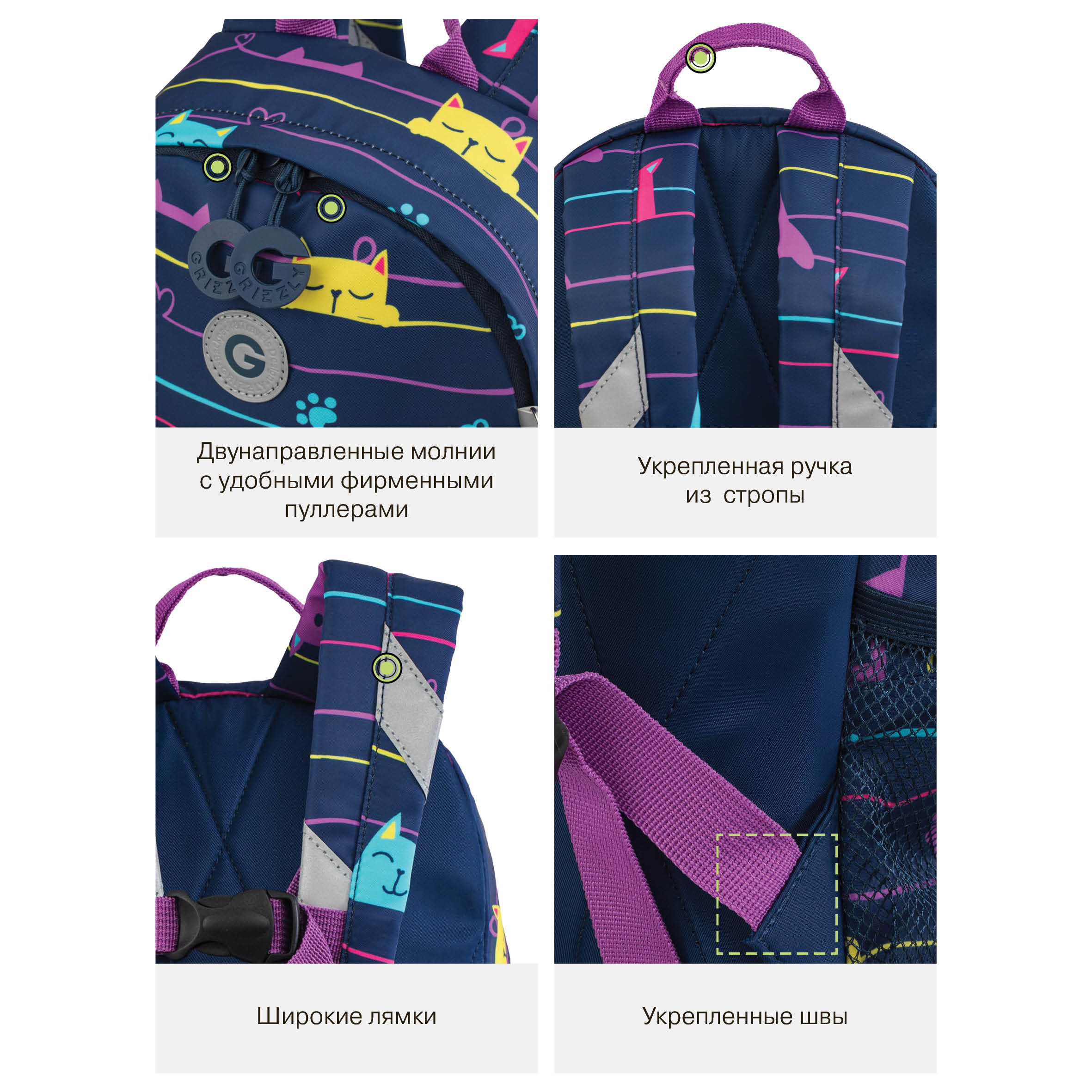 Рюкзак дошкольный Grizzly для девочки - фото 13