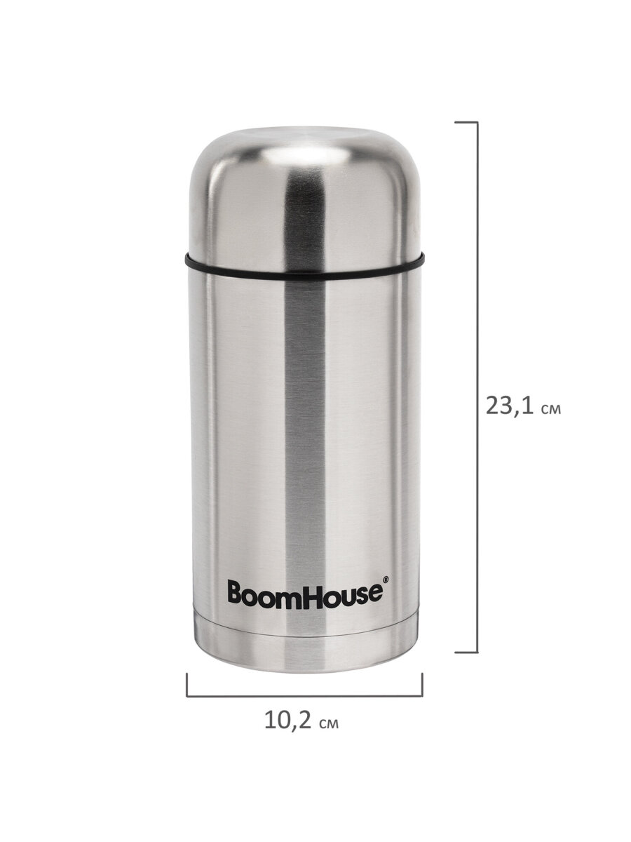 Термос BoomHouse для чая кофе еды 1 литр с широким горлом походный - фото 7