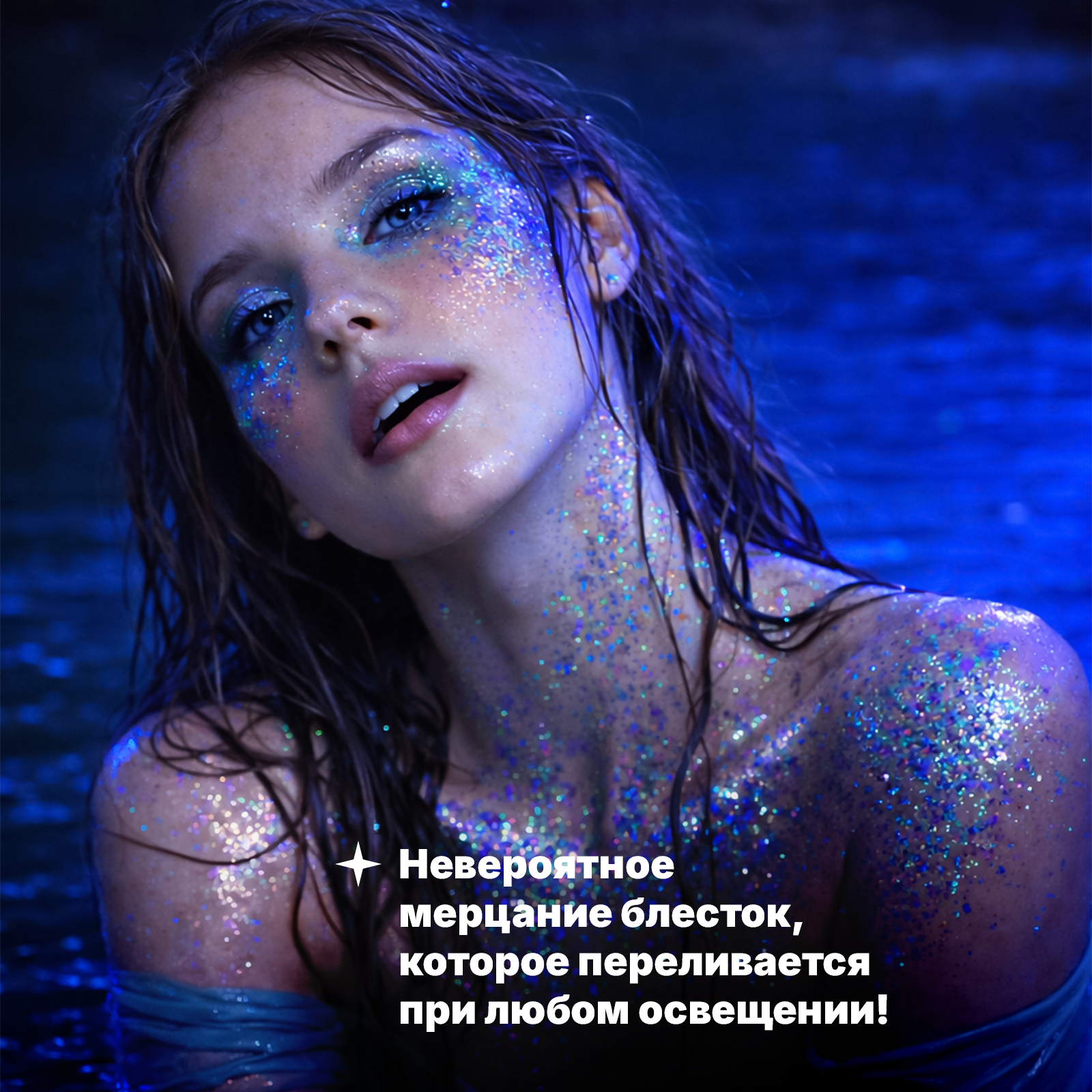 Глиттер шиммер для тела ХОББИЛАБ Хвост русалки 30 г - фото 2