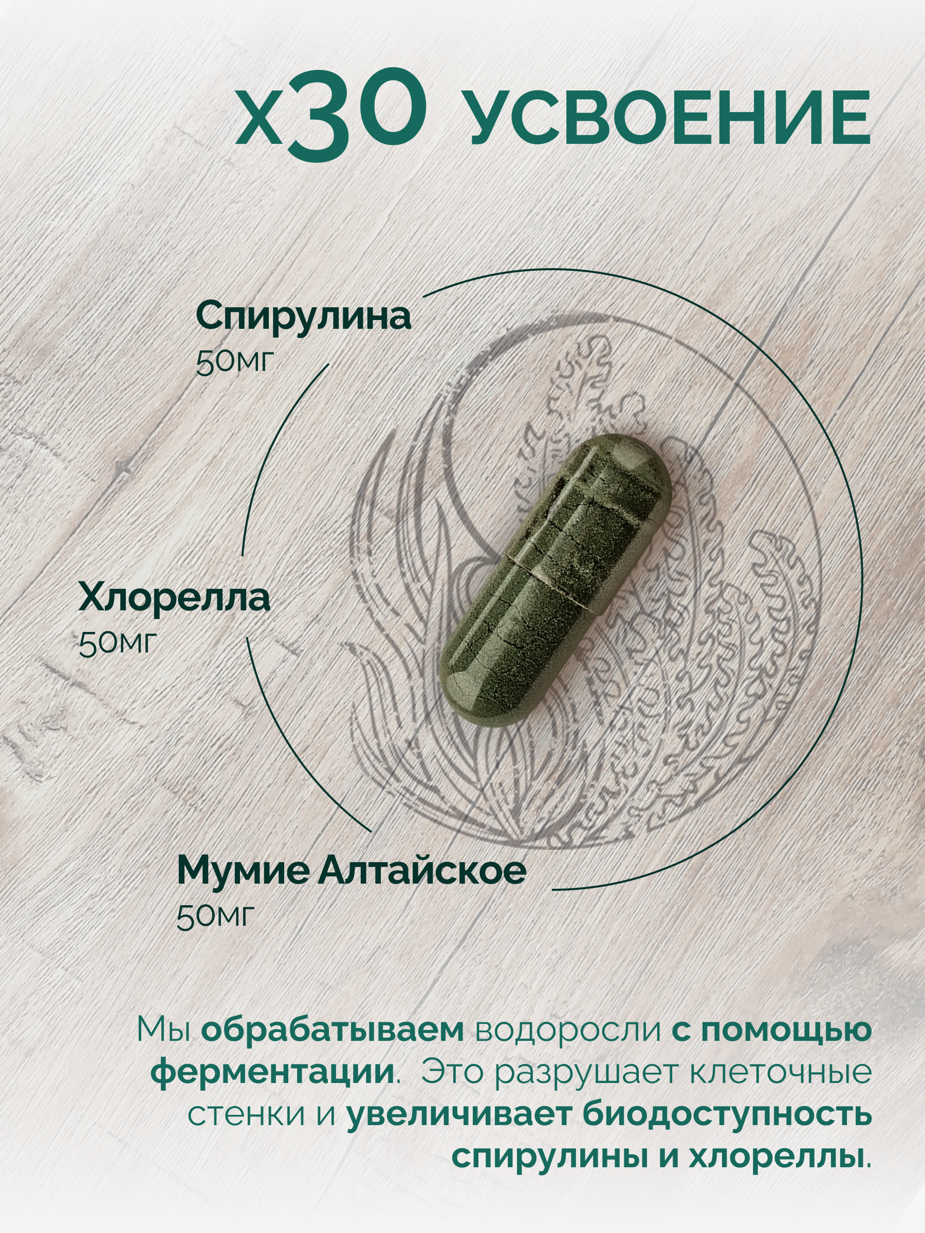 Набор MedCraft Хлорофилл жидкий + спируллина - фото 7