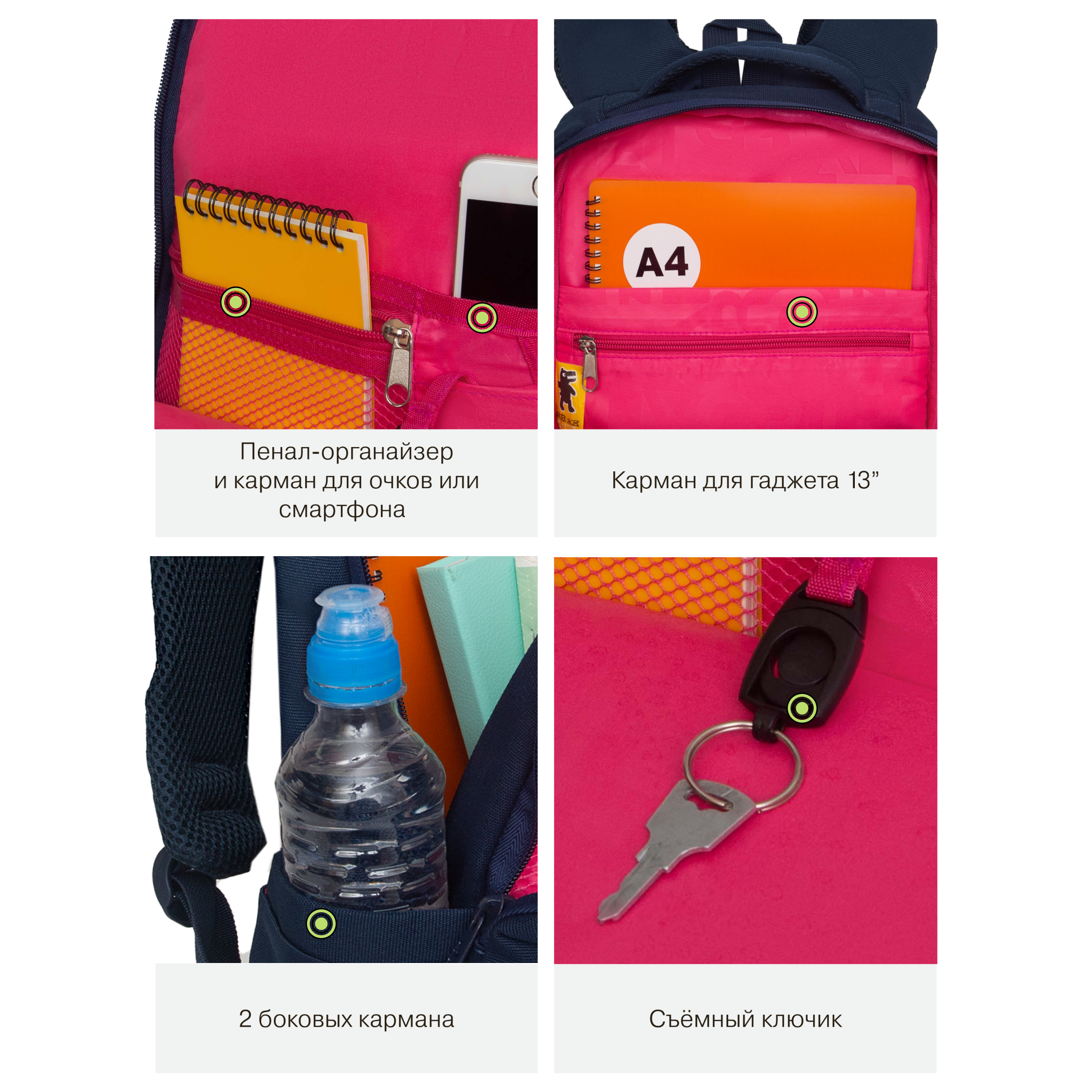 Рюкзак Grizzly для девочки - фото 11