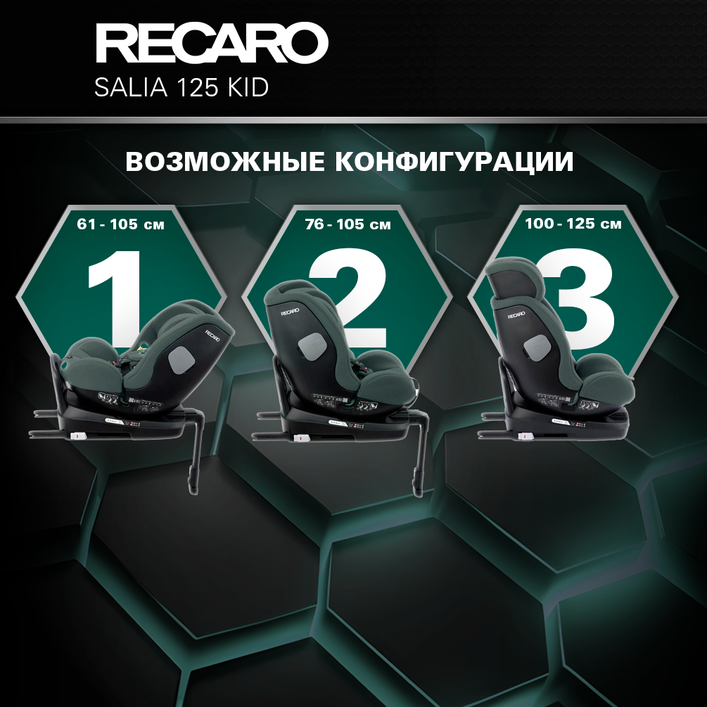 Автокресло Recaro Salia Kid Isofix 0+/1/2 (0-25 кг) зеленый - фото 9