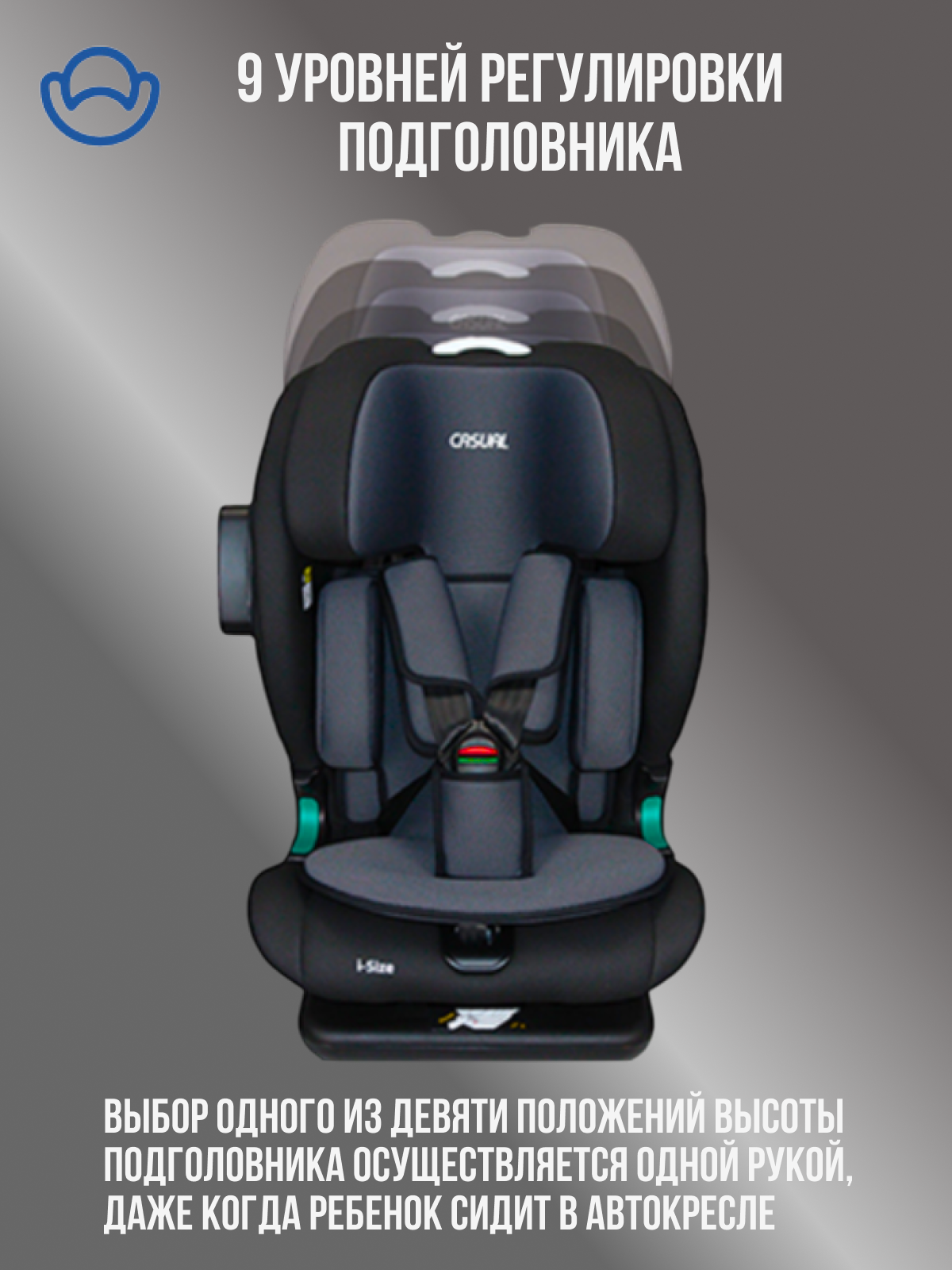 Автокресло Casual Blue Isofix 1/2/3 (9-36 кг) - фото 2