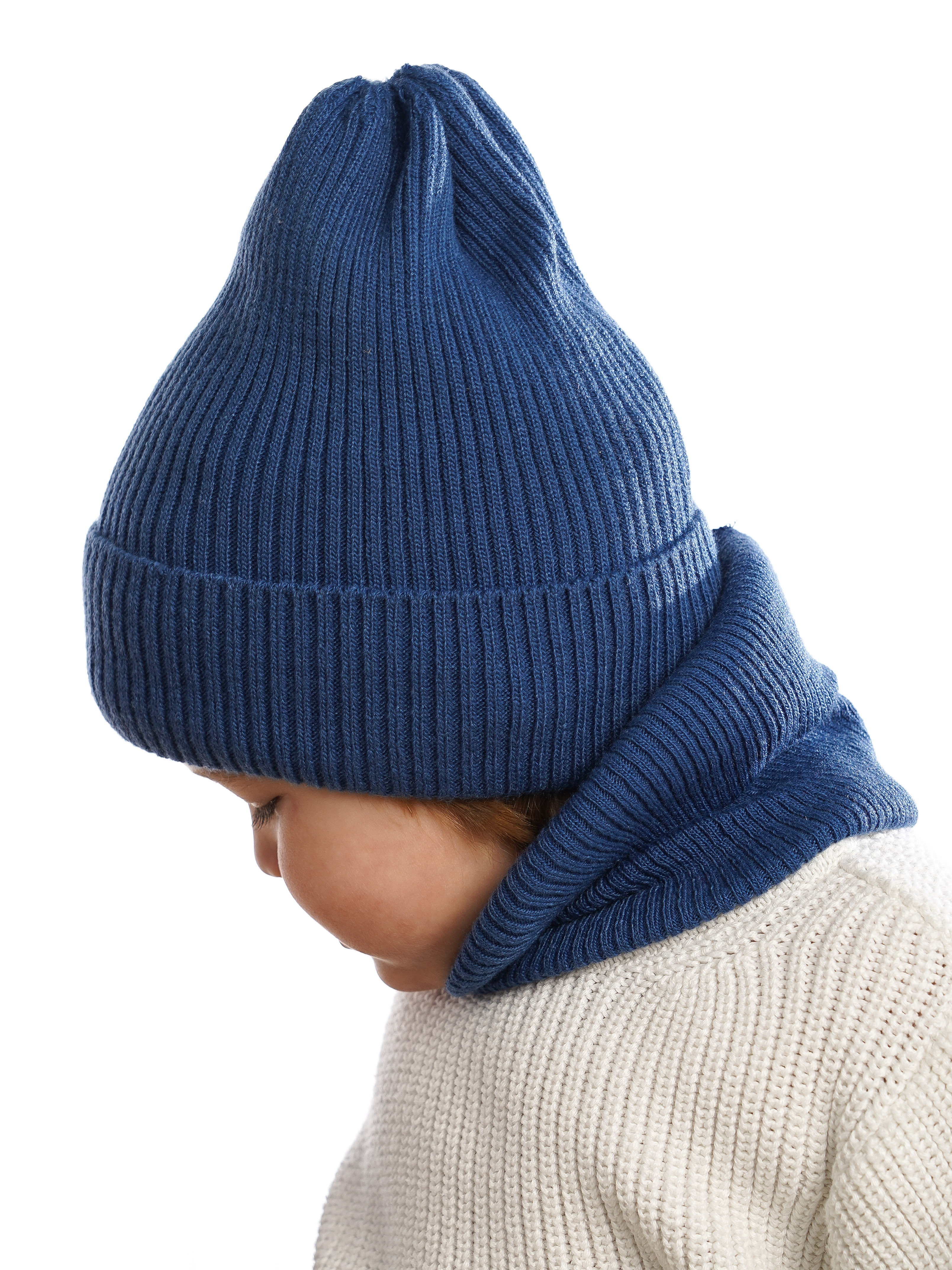 Шапка и снуд ПриКиндер U-Sp234140 Цвет: Синий - фото 8