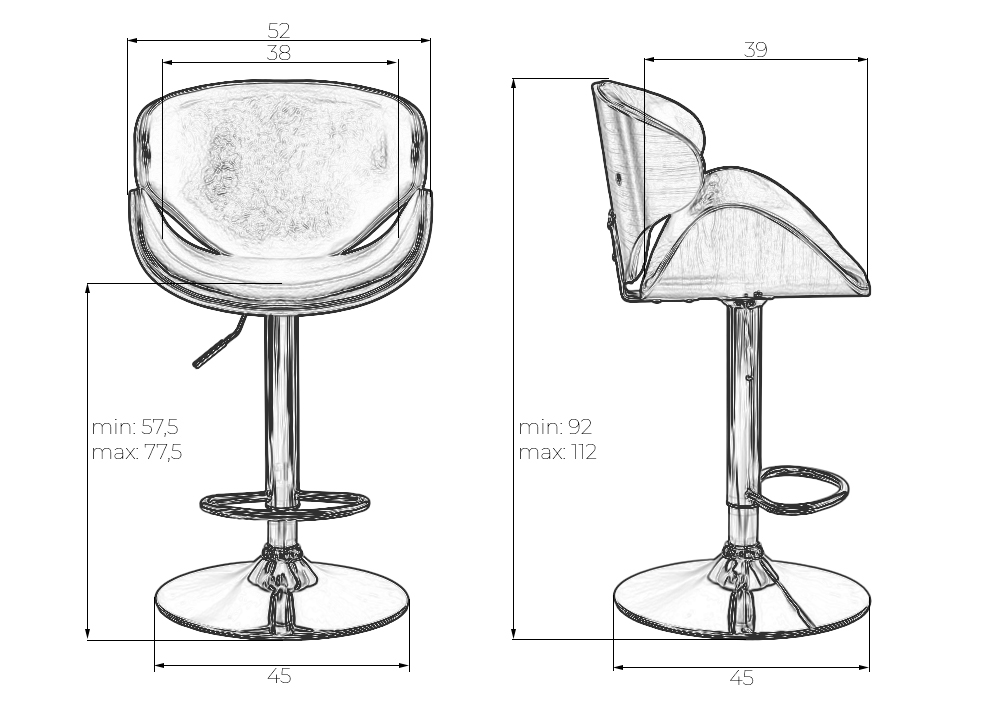 Стул DOBRIN KARTER 2 шт. - фото 9