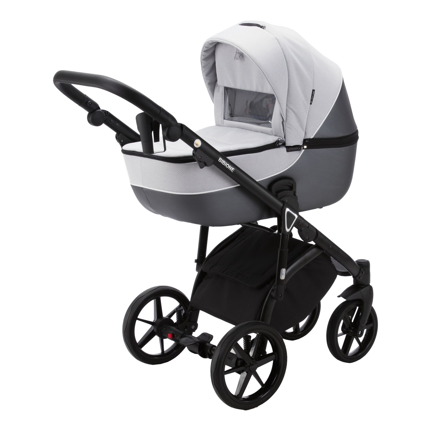 Коляска 2в1 Adamex Bibione Lux серый - фото 2
