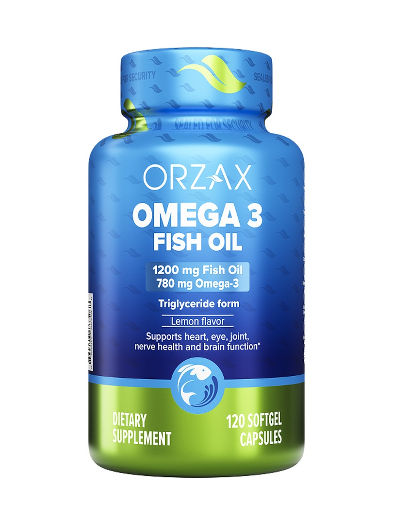 Рыбий жир Омега-3 ORZAX Fish Oil 120 капсул - фото 1