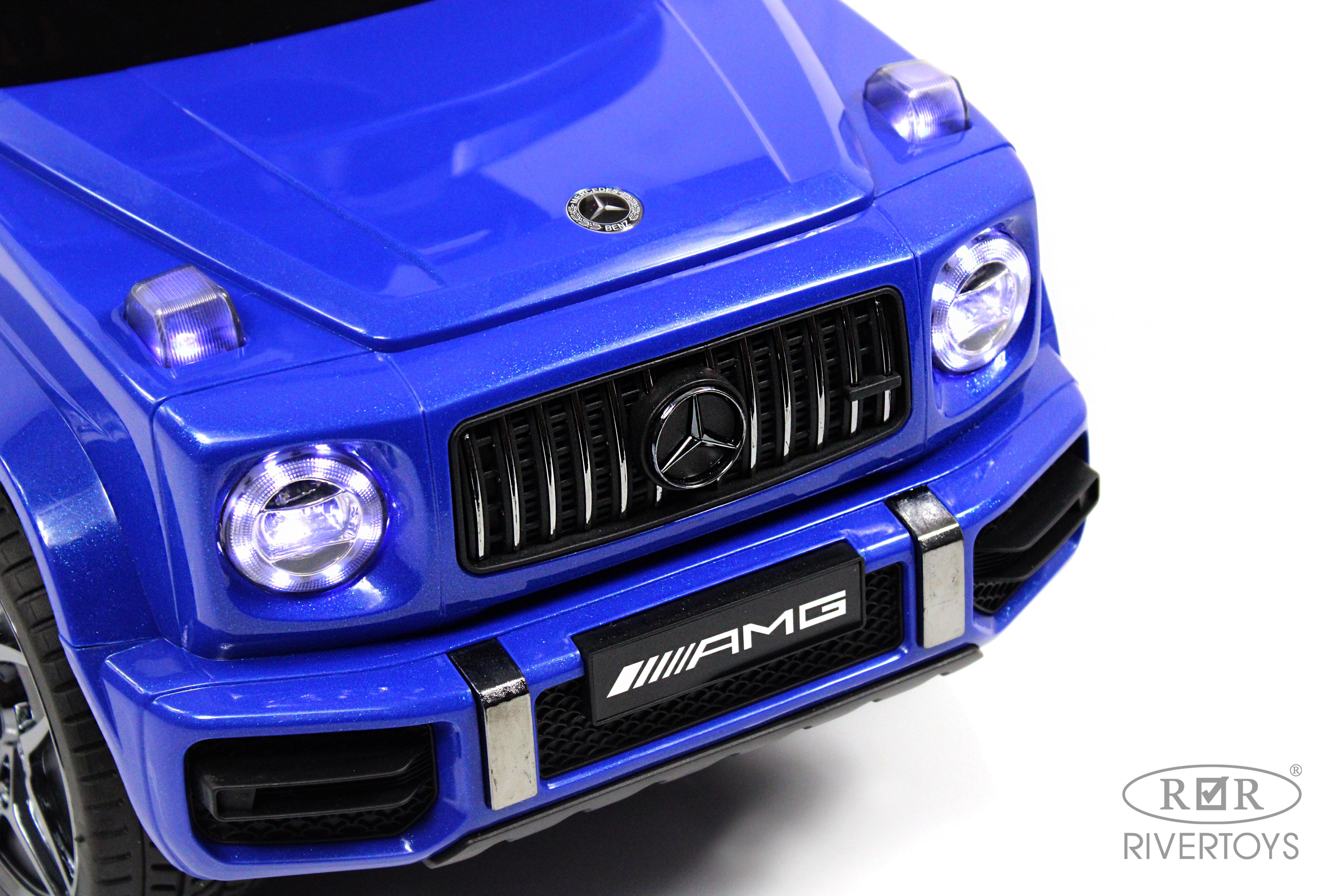 Каталка RIVERTOYS Mercedes-Benz G63 Blue Diamond синий - фото 8