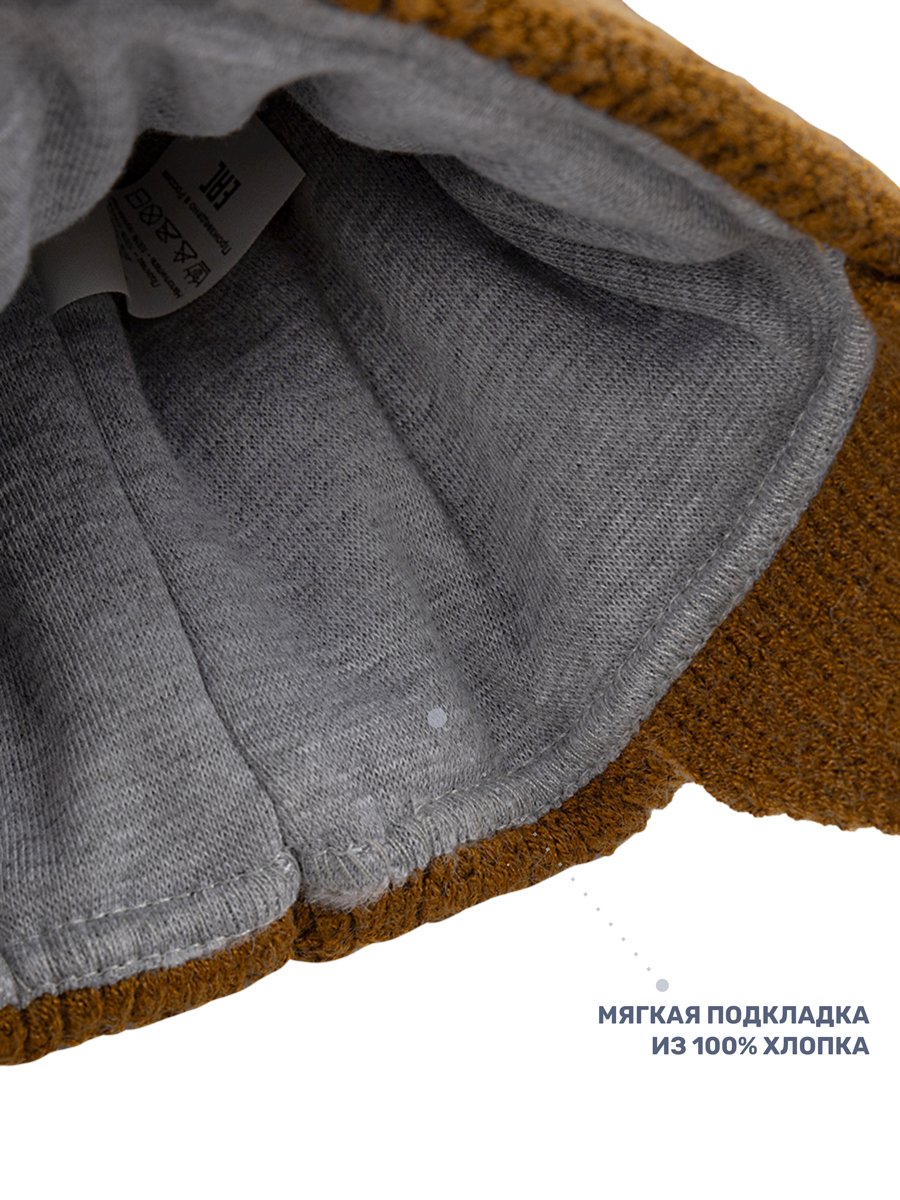 Комплект шапка и манишка NIKASTYLE 12з16024 горчица - фото 7