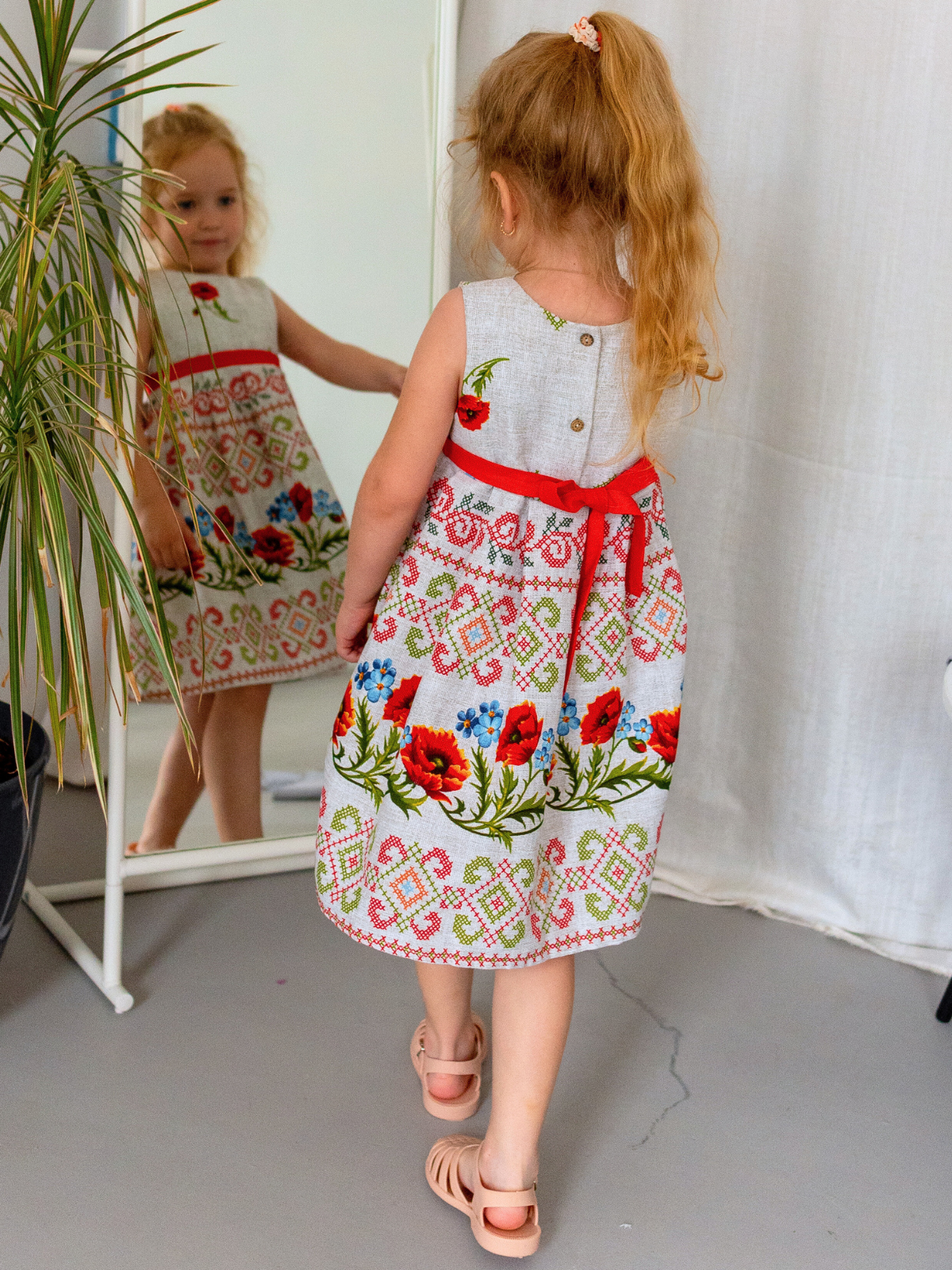 Платье MOUN платье_рогожка_к/р_маки - фото 14