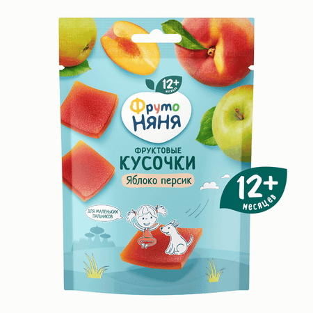 Фруктовые кусочки ФрутоНяня из яблок и персиков с 12 мес 53 г
