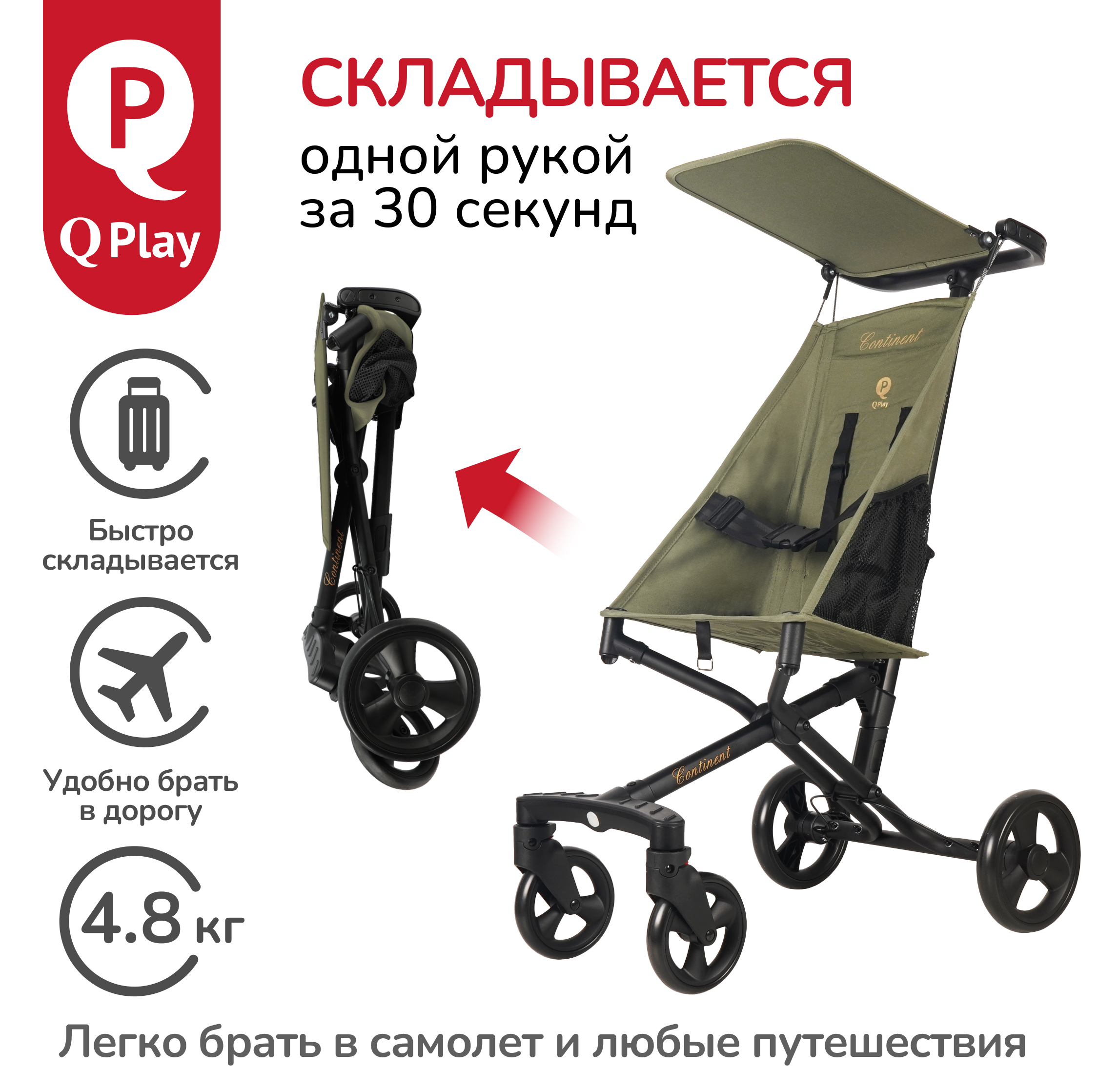 Коляска прогулочная QPLAY - фото 4