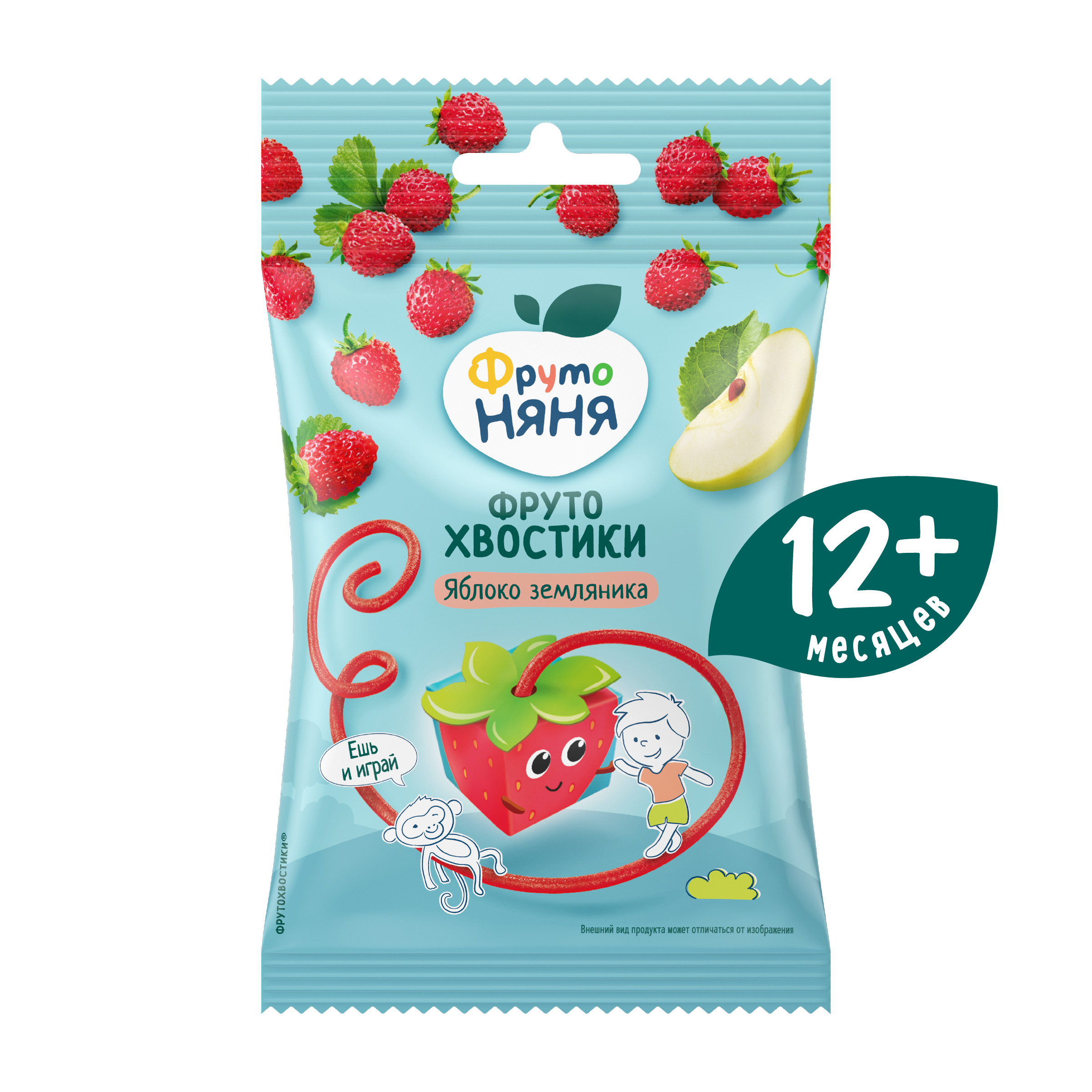 Фруктовые кусочки ФрутоНяня яблоко-земляника с 12 мес 15 г - фото 1