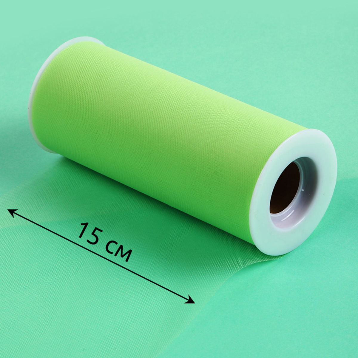 Фатин в шпульках TBY средней жесткости ширина 150 мм уп.22.86м фисташковый - фото 2