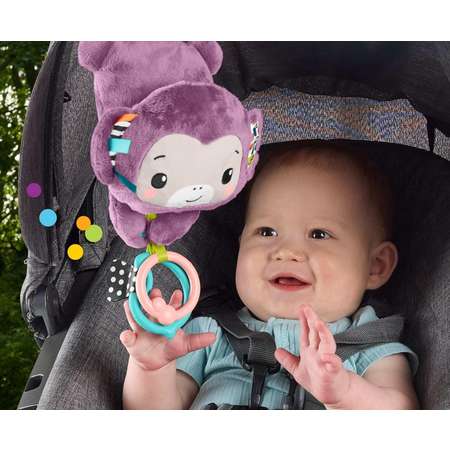 Игрушка Fisher Price подвеска Фиолетовая обезьянка