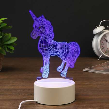 Светильник MINI-TOYS «Магический единорог» LED RGB