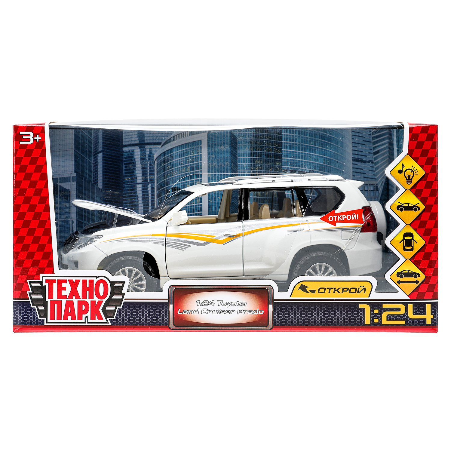 Автомобиль Технопарк Toyota Land Cruiser 1:24 380118 - фото 2