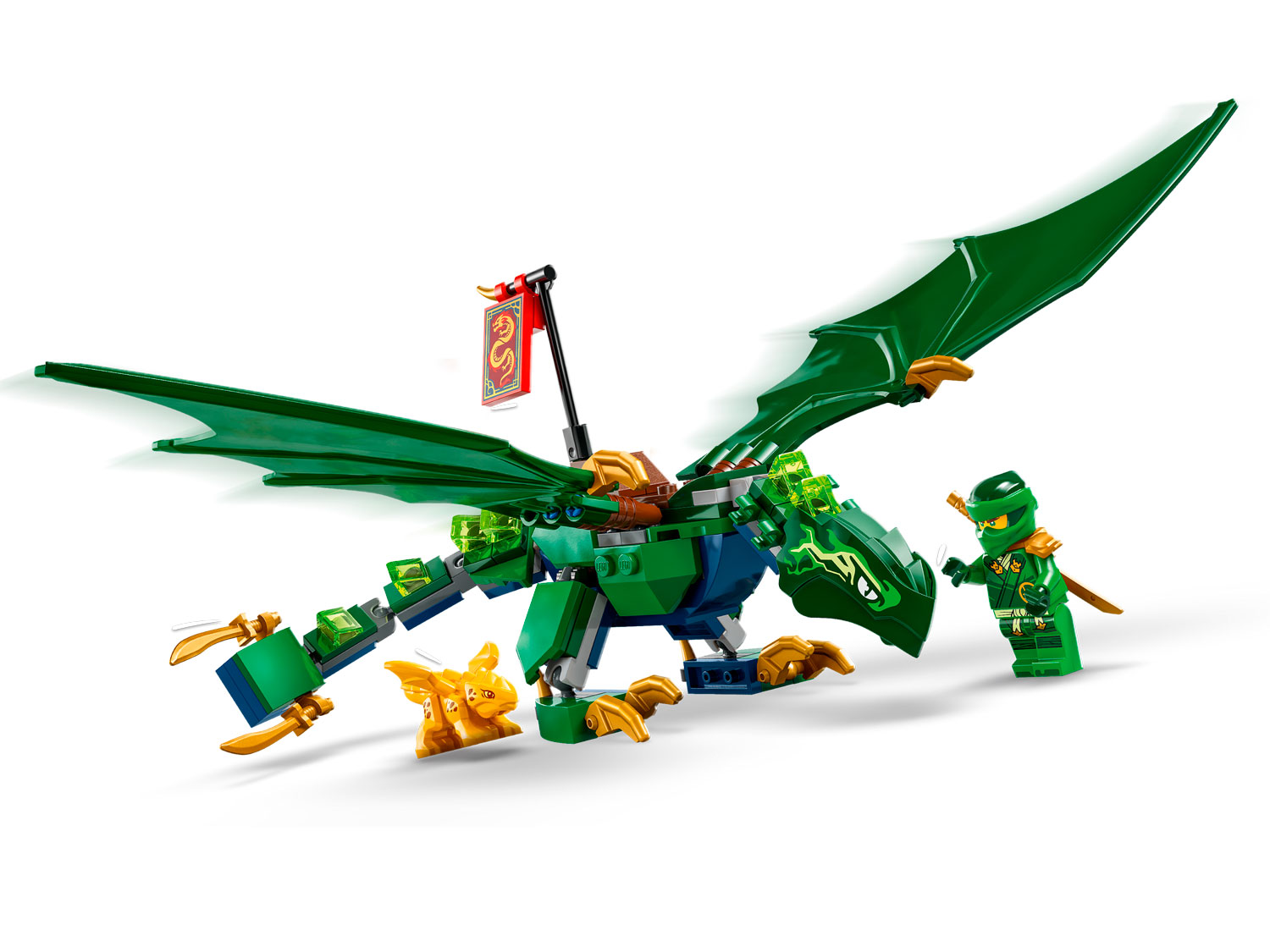 Конструктор LEGO NINJAGO Зеленый лесной дракон 128 дет. - фото 3