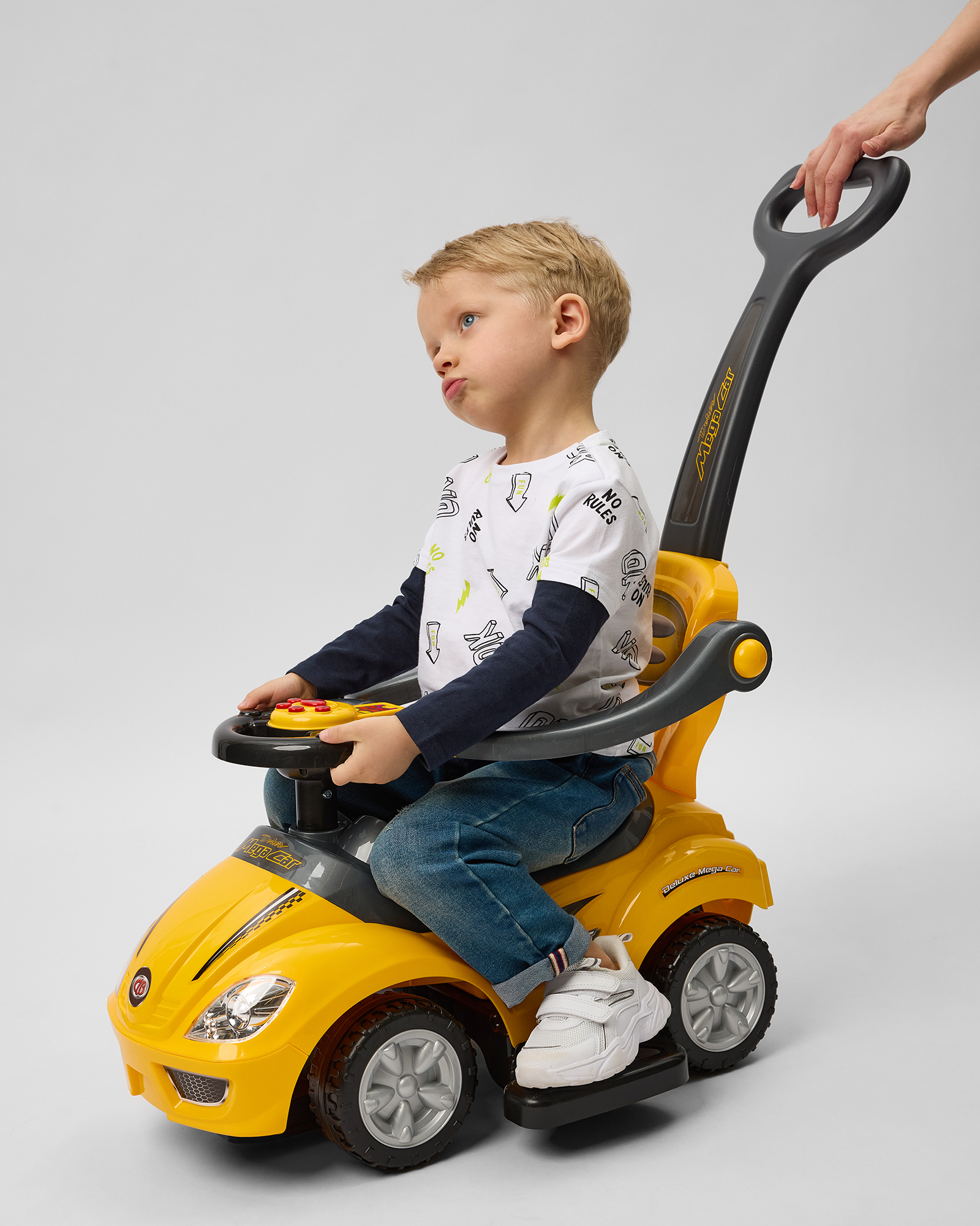 Каталка BabyGo Делюкс Желтая - фото 11