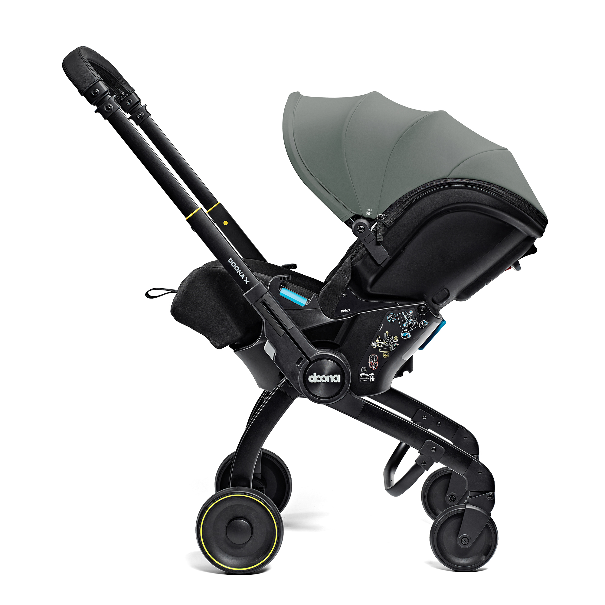 Автокресло Doona Doona X, цвет: Slate Green Isofix 0 (0 -13 кг) серый - фото 24