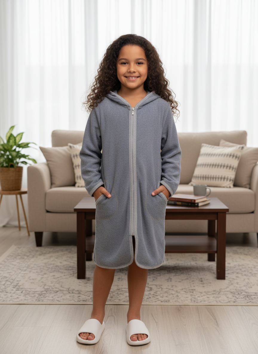 Халат Утенок 906 серый - фото 3