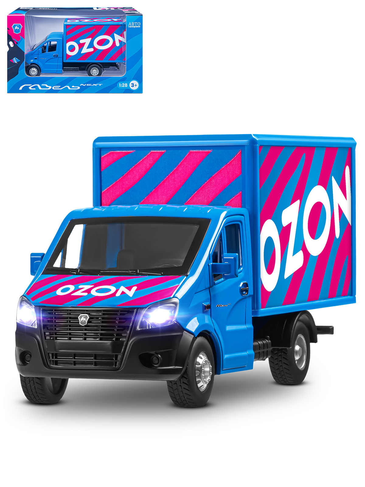 Грузовик АВТОпанорама ГАЗель Next Ozon 1:28 JB0405418 - фото 10