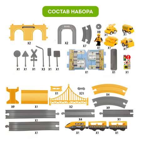 Набор железнодорожный Игрозаврик 103 см